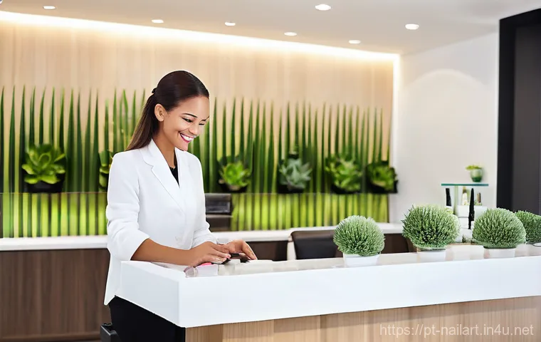 네일아티스트 프리랜서로 일하기 - **Prompt 2: Elegant Hand Displaying Contemporary Nail Art Trends**
    "A close-up shot of a gracefu...