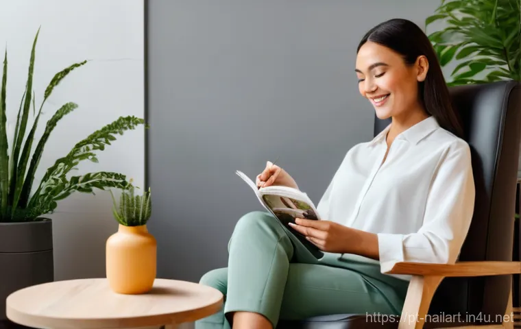 네일아트 자격시험 필수 과목 정리 - **Prompt 2: Intricate Nail Art Creation**
    "A close-up view of a nail designer's hands, wearing s...